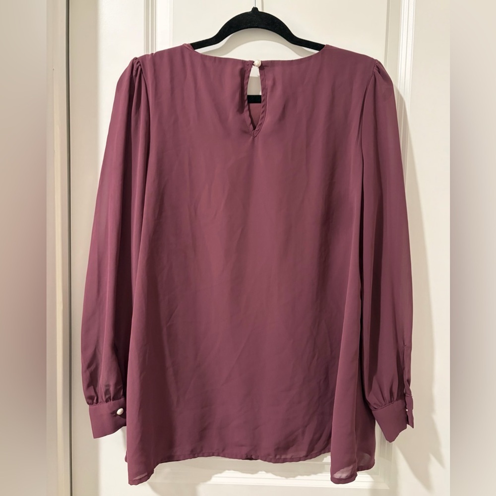 Zenana Outfitters Mauve Long Sleeve Blouse - Picture 4 of 4